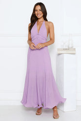 Dare To Dazzle Plisse Maxi Dress Purple